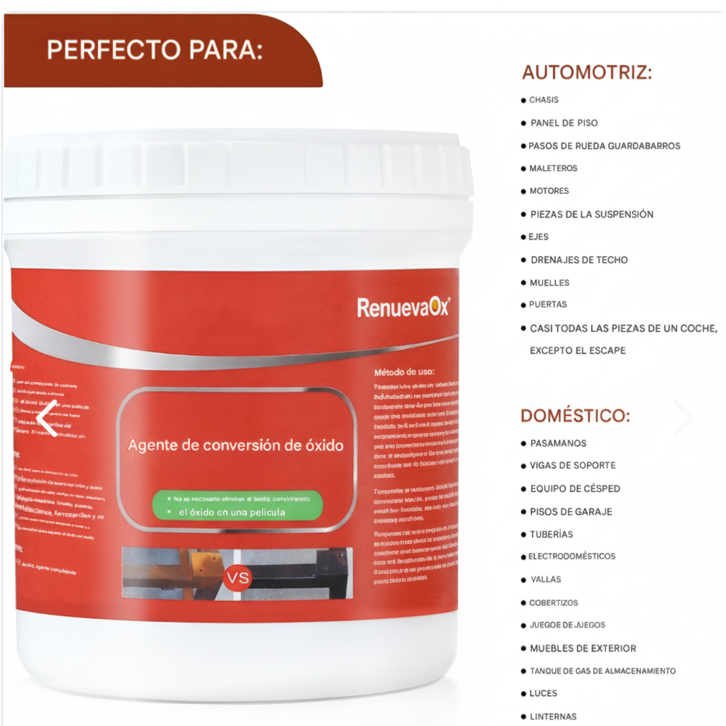 RenuevaOx: Transformador de Óxido y Protector Metálico